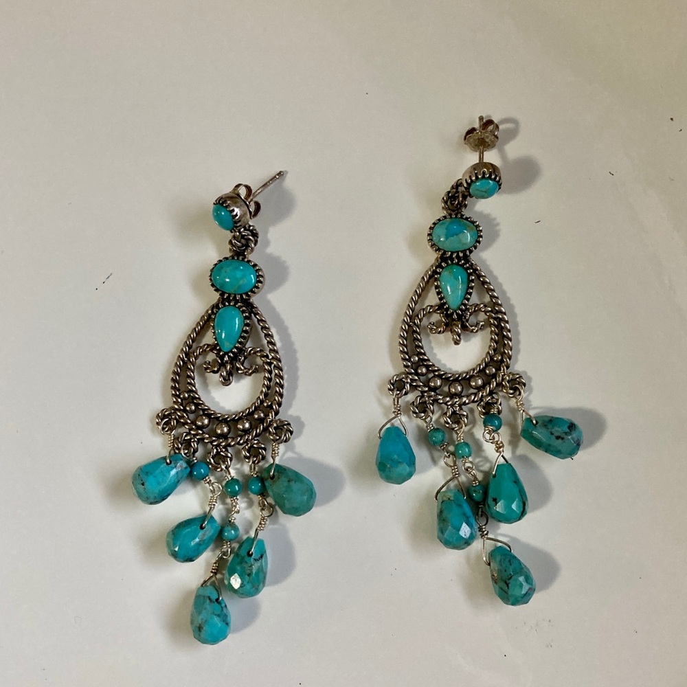 Barse sterling silver and turquoise earrings